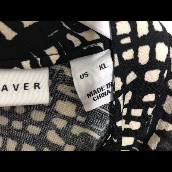 Susan Graver Liquid Knit Top with Chiffon New NWOT - Picture 10 of 11